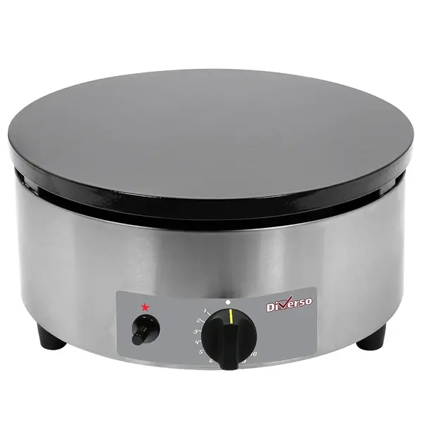 Crêpes Bakplaat | Gas | Oppervlak Ø400 (Gietijzer) | 3.6kW | Piëzo Ontsteking | Ø400x200(h)mm