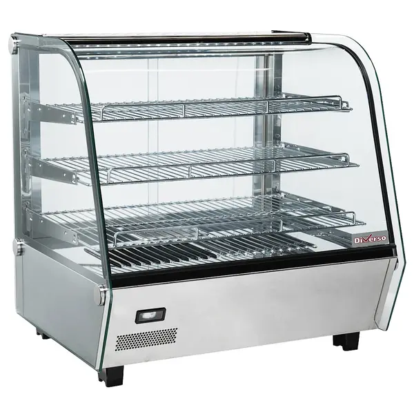 Warmhoudvitrine | RVS | 30°C/90°C | 3 Niveaus | 1.1kW (230V) | 692x582x685(h)mm