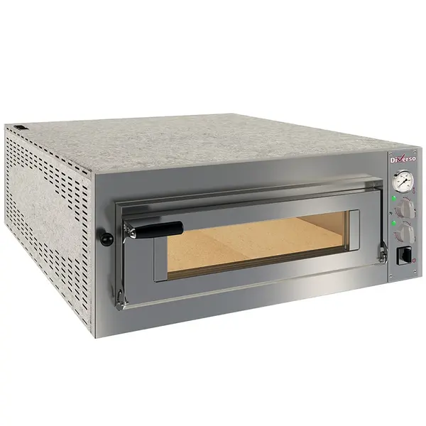Pizzaoven | Elektrisch | 6x Ø35cm | 50°C/400°C | 7.55kW (400V) | Stapelbaar | 990x1170x380(h)mm