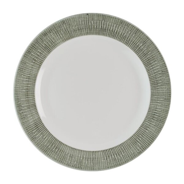 Borden | BAMBOO ALPINE | Keramiek | Aardse Groene Tint | 12 Stuks | Ø305mm