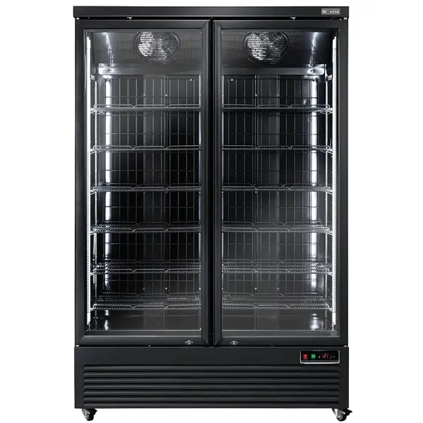 Vrieskast | 1084L | Zwart | -15°C/-18°C | Geforceerd | Draaideuren | Wielen (Geremd) | 1340x760x2040(h)mm