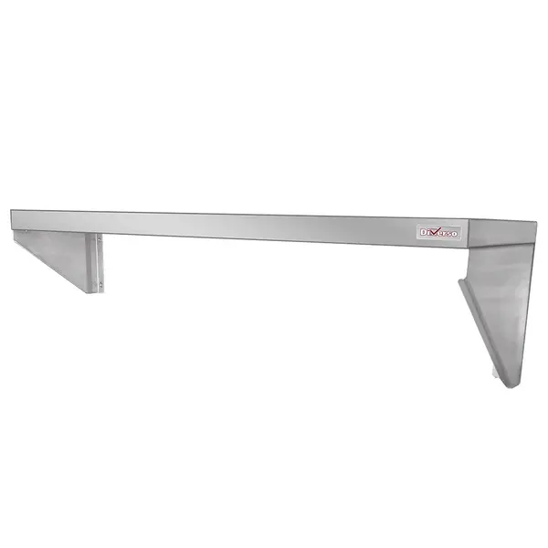 Wandschap | RVS | 1 Niveau | Diepte 300 | Breedte 1000-1800 | Incl. Wandbevestiging