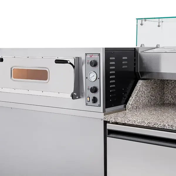Pizzaoven | Elektrisch | 2x Ø35cm | 50°C/450°C | 5kW (400V) | Stapelbaar | 1100x600x415(h)mm