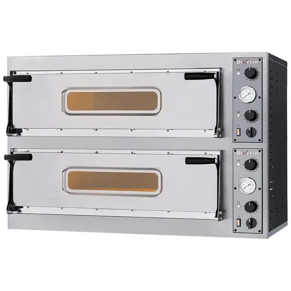 Pizzaoven | Elektrisch | 2+2x Ø35cm | 50°C/450°C | 10kW (400V) | 1100x600x745(h)mm