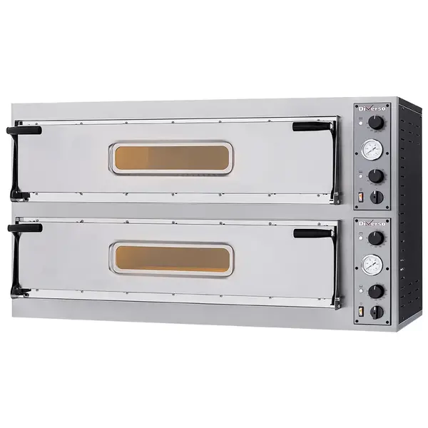 Pizzaoven | Elektrisch | 2+3x Ø35cm | 50°C/450°C | 12kW (400V) | 1305x600x745(h)mm
