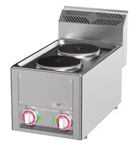 Diverso by Diamond Fornuis | COOKING LINE 600 | Elektrisch | 2 Kookpunten (Ø180) | 4kW (400V) | 330x600x290/435(h)mm 