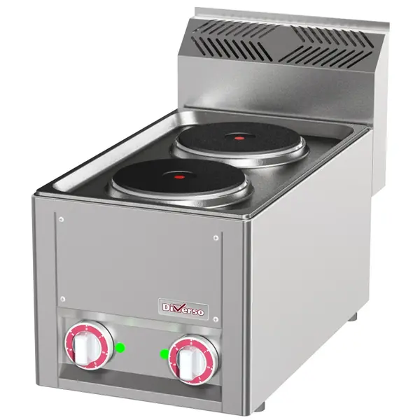 Fornuis | COOKING LINE 600 | Elektrisch | 2 Kookpunten (Ø180) | 4kW (400V) | 330x600x290/435(h)mm