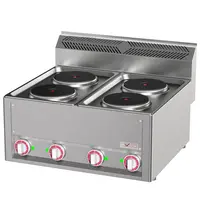 Diverso by Diamond Fornuis | COOKING LINE 600 | Elektrisch | 4 Kookpunten (Ø180) | 8kW (400V) | 660x600x290/435(h)mm 