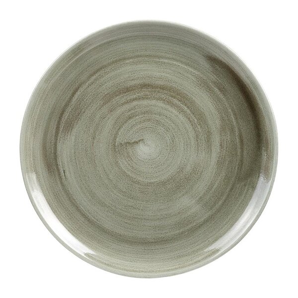 Coupeborden | STONECAST PATINA | Porselein | Burnished Green | 12 Stuks | Ø288mm