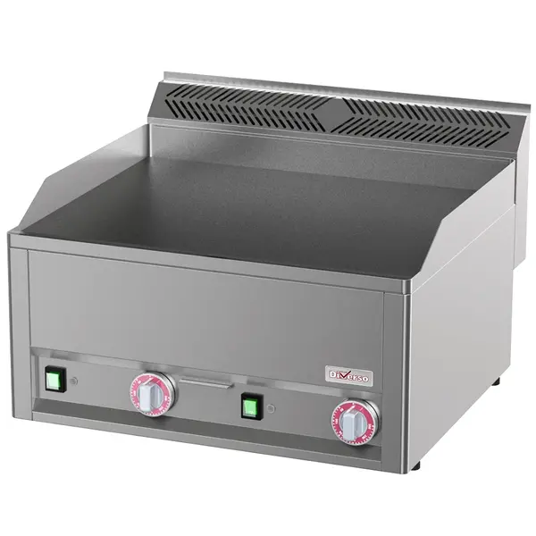 Bak-/Grillplaat | COOKING LINE 600 | Elektrisch | Glad Oppervlak 650x480 (Gietijzer) | 50°C/300°C | 6kW (400V) | 660x600x290/435(h)mm