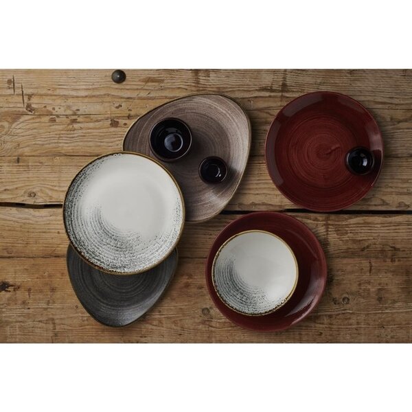 Coupeborden | STONECAST PATINA | Keramiek | Red Rust | 12 Stuks | Ø286mm
