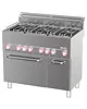 Diverso by Diamond Fornuis + Heteluchtoven | COOKING LINE 600 | Gas/Elektrisch | 6 Branders (3x 3kW + 3x 3.6kW) + 1/1 GN Oven (3.13kW-230V) | Neutraal Vak | 990x600x890/1035(h)mm 