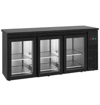 Tefcold Doorgeef-Barkoelkast | FGB | 500L | Zwart | -2°C/+8°C | Geforceerd | 2x 3 Draaideuren | 1940x610x950(h)mm 