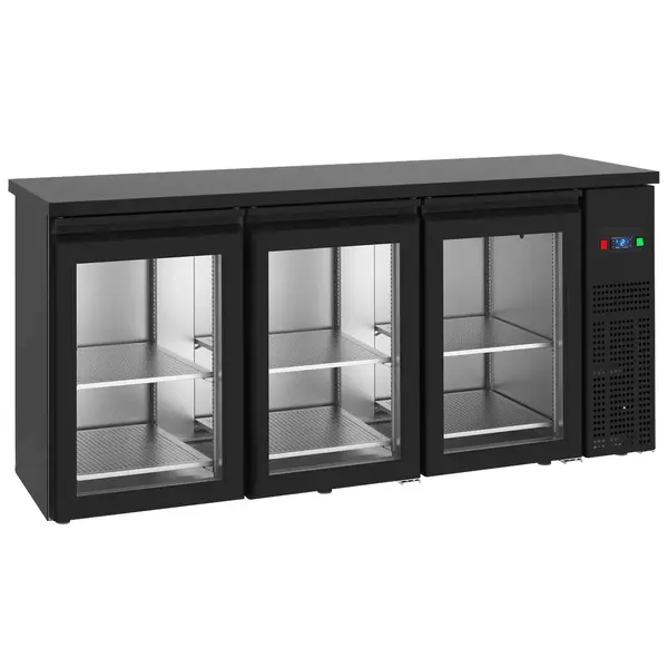 Doorgeef-Barkoelkast | FGB | 500L | Zwart | -2°C/+8°C | Geforceerd | 2x 3 Draaideuren | 1940x610x950(h)mm