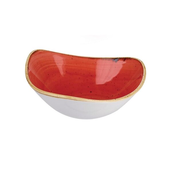 Kommen | STONECAST | Porselein | Berry Red | 12 Stuks | Ø235mm