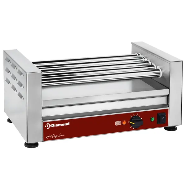 Worstengrill | HOTDOG LINE | 1 Zone (5 Rollen) | 0°C/300°C | 0.6kW (230V) | 545x320x240(h)mm
