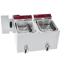 Diamond Friteuse | FRYERS LINE | Elektrisch | 8+8L | 0°C/190°C | 6kW (2x 230V) | Aftapkranen | 545x445x350(h)mm 