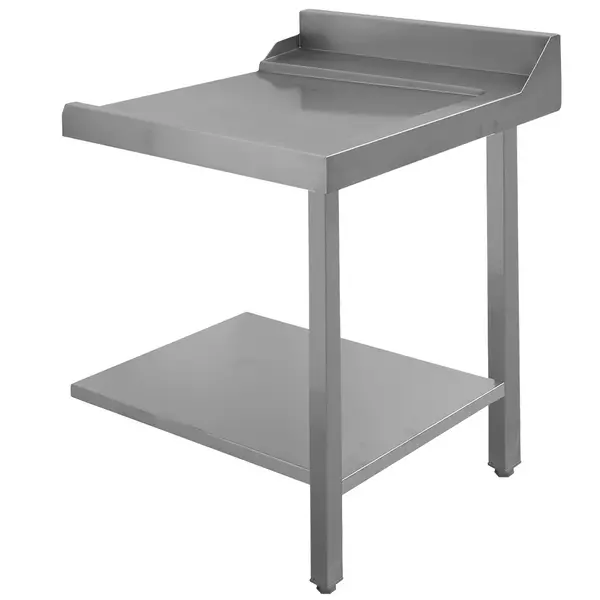 Afvoertafel (Rechts) | RVS | Bodemschap | Achteropstand | 700x770x850/1020(h)mm