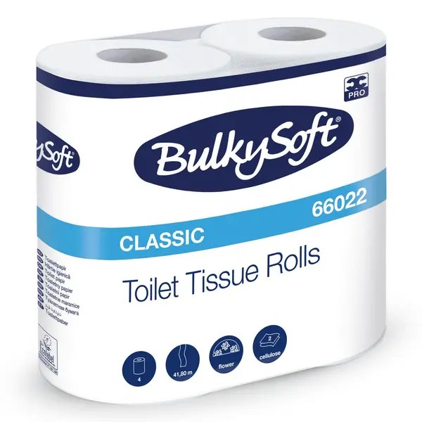 Toiletpapier Standaardrol | Cellulose (2-Laags) | Wit | 200 Vel/Rol | 40 Rollen | Ø120mm