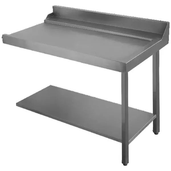 Afvoertafel (Rechts) | RVS | Bodemschap | Achteropstand | 1200x770x850/1020(h)mm