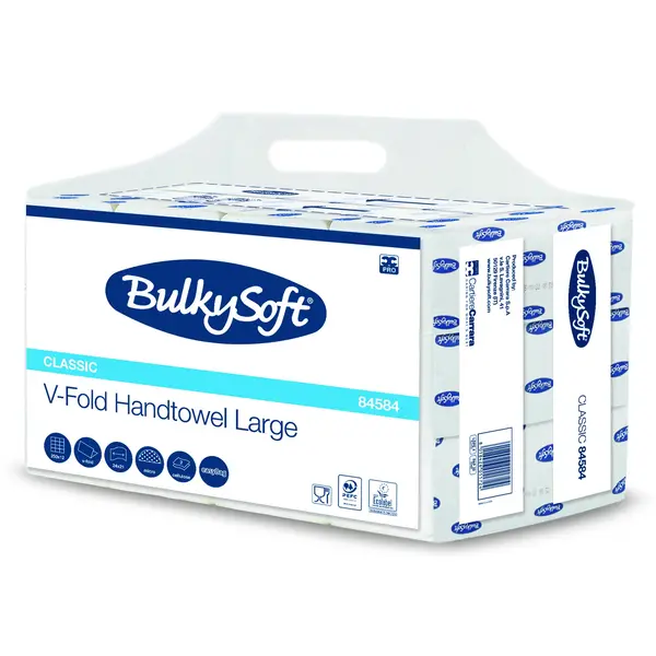 Z-Gevouwen Handdoeken | Cellulose (2-Laags) | Wit | 250 Vel/Pak | 12 Pakken | 210x240mm