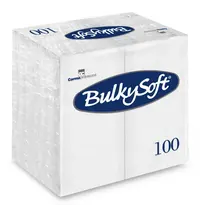 BulkySoft® Servetten | Cellulose (2-Laags) | Wit | 1/8 Vouw | 100/Pak | 20 Pakken | 400x400mm 