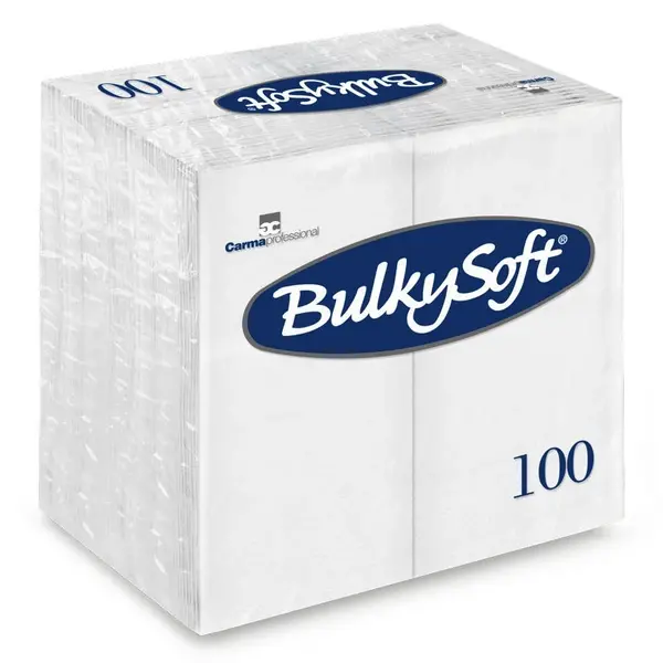 Servetten | Cellulose (2-Laags) | Wit | 1/8 Vouw | 100/Pak | 20 Pakken | 400x400mm