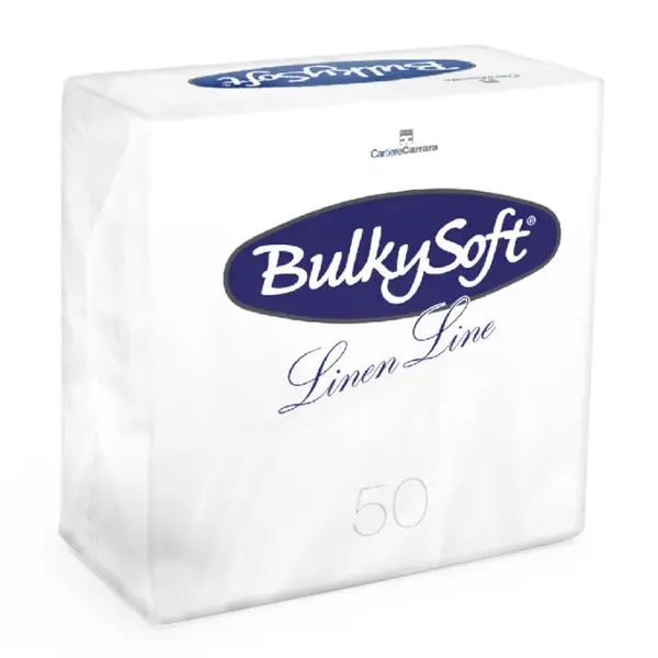 Servetten | LINEN LINE | Airlaid-Papier | Wit | 1/4 Vouw | 50/Pak | 20 Pakken | 400x400mm