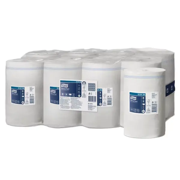Poetsrollen (Mini) | Wiping-Papier | Wit | 120m/Rol | 11 Rollen | Ø140x215(h)mm