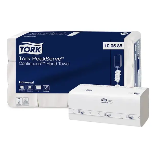 Continu™-Handdoeken | PeakServe®-Papier | Wit | 410 Vel/Pak | 12 Pakken | 225x201mm