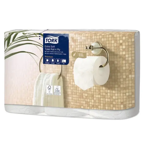 Toiletpapier Standaardrol | PREMIUM | 4-Laags | Wit | 150 Vel/Rol | 42 Rollen | Ø117mm
