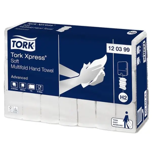 Multifold Handdoeken | Xpress®-Papier (2-Laags) | Wit | 136 Vel/Pak | 21 Pakken | 212x340mm