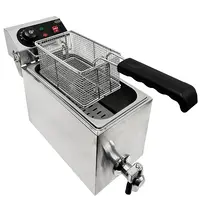 CombiSteel Friteuse | Elektrisch | 4L | 60°C/200°C | 2kW (230V) | Aftapkraan | 190x540x330(h)mm 