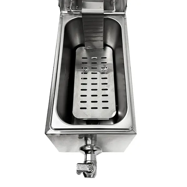 Friteuse | Elektrisch | 4L | 60°C/200°C | 2kW (230V) | Aftapkraan | 190x540x330(h)mm