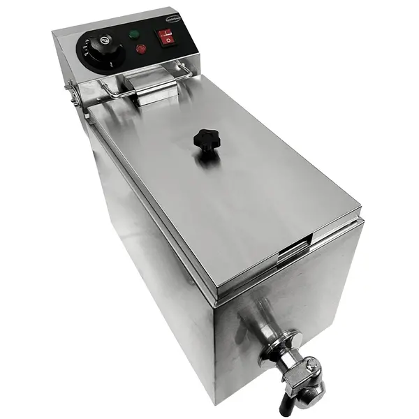 Friteuse | Elektrisch | 4L | 60°C/200°C | 2kW (230V) | Aftapkraan | 190x540x330(h)mm