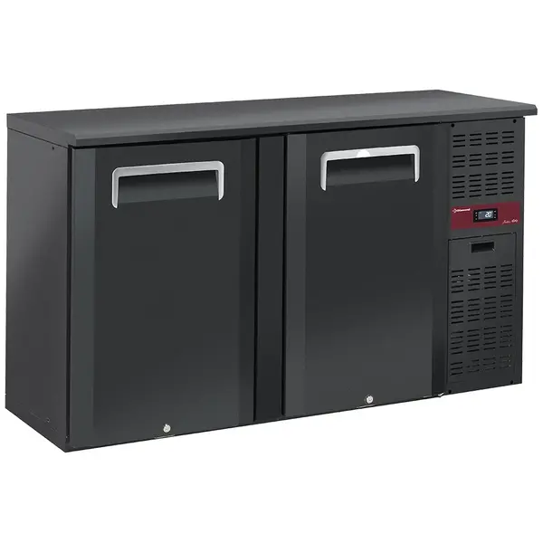 Barkoelkast | BOTTLES EVO | 320L | Zwart | -2°C/+8°C | Statisch + Ventilator | Draaideuren | 1460x515x860(h)mm