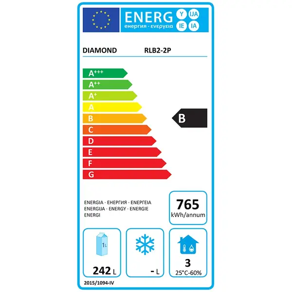 Barkoelkast | BOTTLES EVO | 320L | Zwart | -2°C/+8°C | Statisch + Ventilator | Draaideuren | 1460x515x860(h)mm