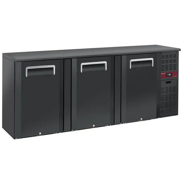 Barkoelkast | BOTTLES EVO | 500L | Zwart | -2°C/+8°C | Statisch + Ventilator | Draaideuren | 2085x515x860(h)mm
