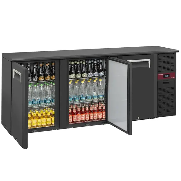 Barkoelkast | BOTTLES EVO | 783L | Zwart | -2°C/+8°C | Statisch + Ventilator | Draaideuren | 2540x515x860(h)mm