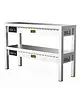 CombiSteel Etagère/Warmtebrug | RVS | 2 Niveaus | Verwarmd (Keramisch) | 1.5kW (230V) | 1200x300x650(h)mm 