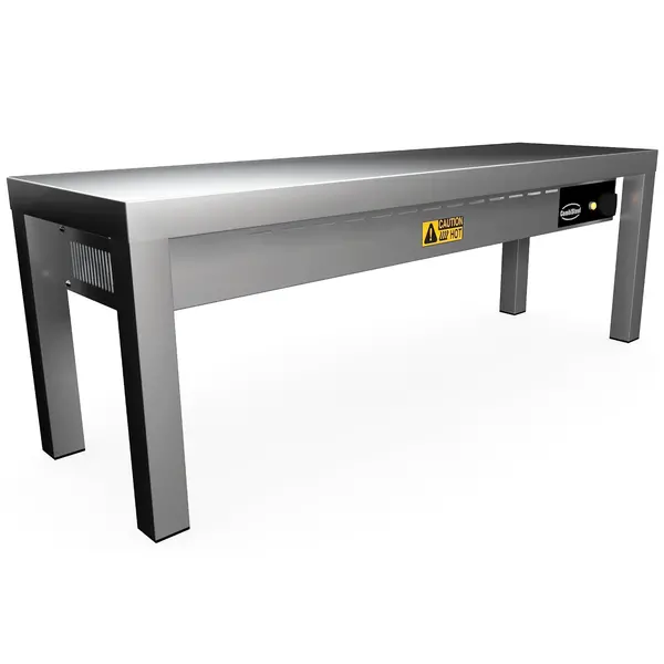 Etagère/Warmtebrug | RVS | 1 Niveau | Verwarmd (Keramisch) | 0.75kW (230V) | 1000x300x350(h)mm