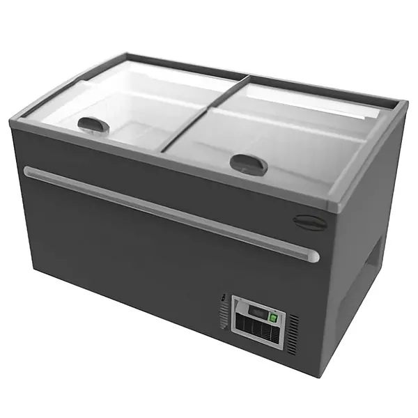 Supermarkt Vrieskist | 530L | Grijs | -18°C/-22°C | Statisch | Schuifdeksels | 1450x850x870(h)mm