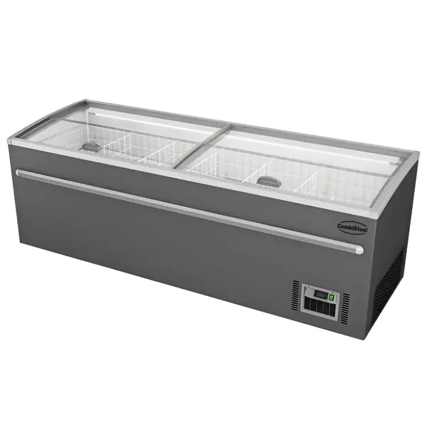 Supermarkt Vrieskist | 1040L | Grijs | -18°C/-22°C | Statisch | Schuifdeksels | 2500x850x870(h)mm