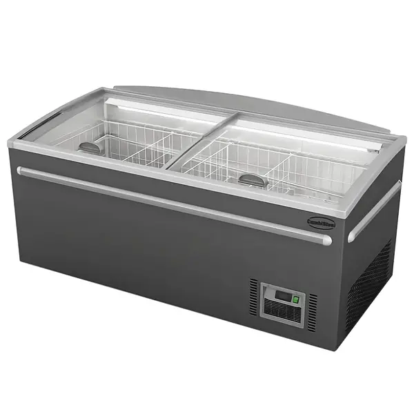 Supermarkt Vrieskist | Kop-Element | 630L | Grijs | -18°C/-22°C | Statisch | Schuifdeksels | 1850x850x795(h)mm