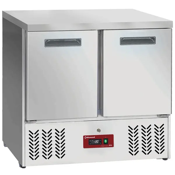 Vrieswerkbank | COMPACT LINE EVO | 220L | 2 Deuren (1/1 GN) | -10°C/-18°C | Statisch + Ventilator | Werkblad Afneembaar | Wielen (Geremd) | 900x700x880(h)mm