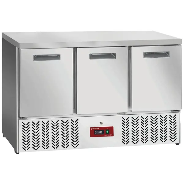 Vrieswerkbank | COMPACT LINE EVO | 350L | 3 Deuren (1/1 GN) | -10°C/-18°C | Statisch + Ventilator | Werkblad Afneembaar | Wielen (Geremd) | 1365x700x880(h)mm