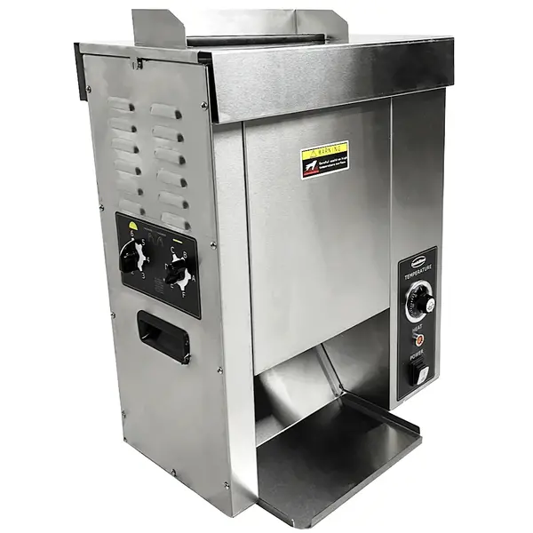 Doorlooptoaster | Enkel (Verticaal) | Snelheid 360-720/u | 50°C/300°C | 2kW (230V) | 460x350x610(h)mm