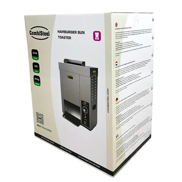 Doorlooptoaster | Enkel (Verticaal) | Snelheid 360-720/u | 50°C/300°C | 2kW (230V) | 460x350x610(h)mm