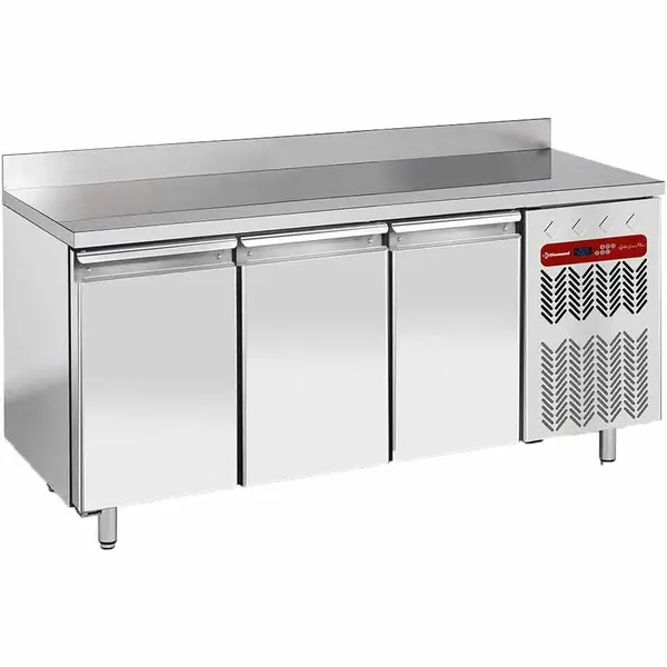 Vrieswerkbank | 550L | 3 Deuren (EN600x400) | -10°C/-20°C | Statisch + Ventilator | Achteropstand | Werkblad Afneembaar | 2030x800x880/1000(h)mm