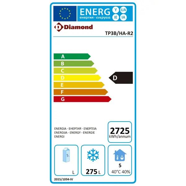 Vrieswerkbank | 550L | 3 Deuren (EN600x400) | -10°C/-20°C | Statisch + Ventilator | Achteropstand | Werkblad Afneembaar | 2030x800x880/1000(h)mm